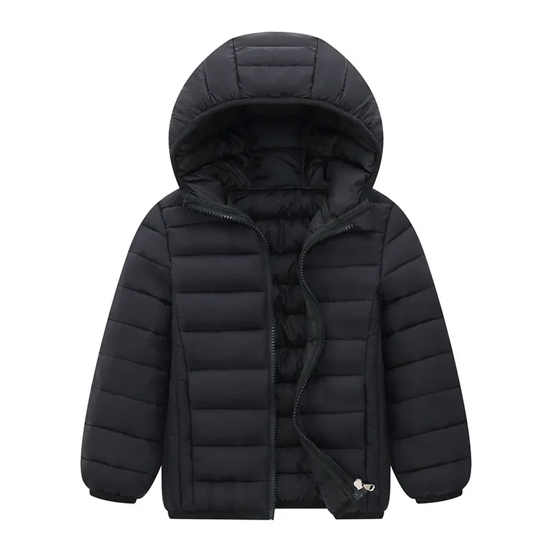 Kids Boy Lightweight Down Jacket Autumn Winter Coats Children Girl Warm Hooded Outerwear Teen Students Cotton Clothes 6-14 Years boys jackets and coats