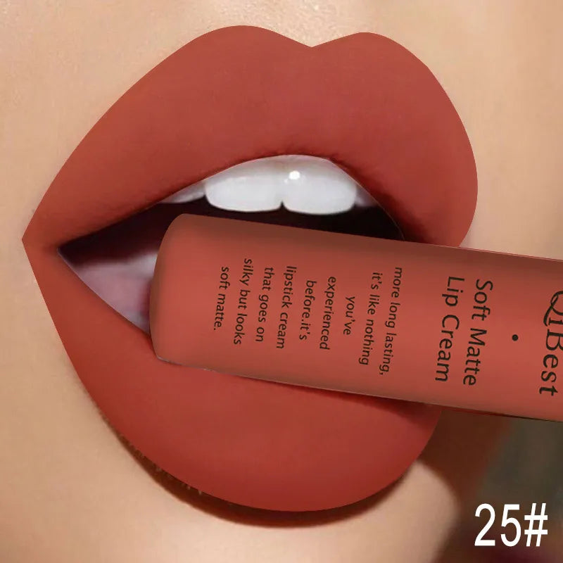 Sexy Velvet Matte Lip Gloss Liquid Lipstick Lipgloss Beauty Red Nude Waterproof Long-lasting Lip Stain Makeup For Women  lips