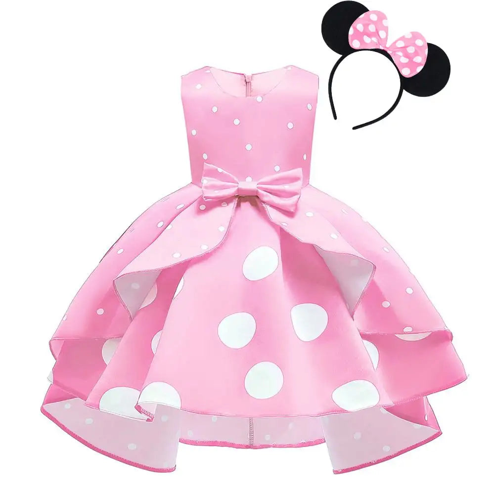 Girl Dresses Baby Girl Clothes Tutu Princess  Dress+Minnie Mouse Ear Headband Cosplay Halloween Birthday Party Fancy Costume girls dresses