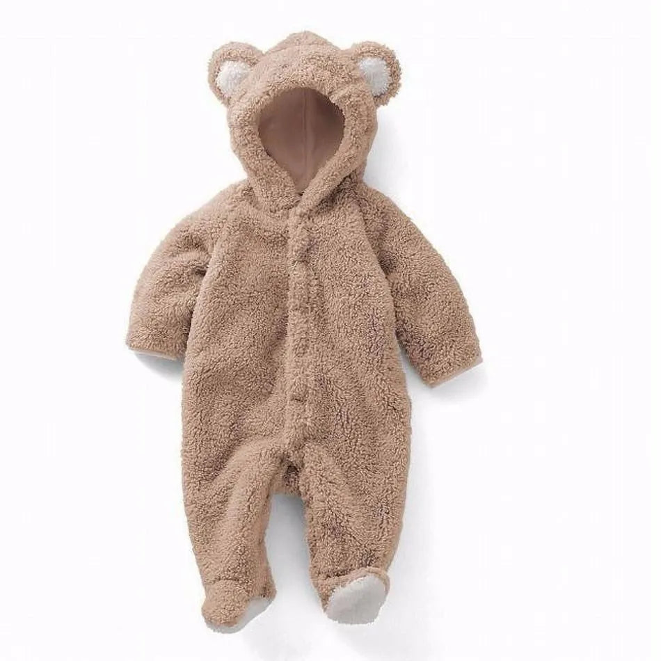 Autumn Winter Baby Rompers Baby Girl Boy Clothes Fleece Animal Bear Bunny Sheep Newborn Jumpsuits Infant Halloween Costume 0-12M infants boys