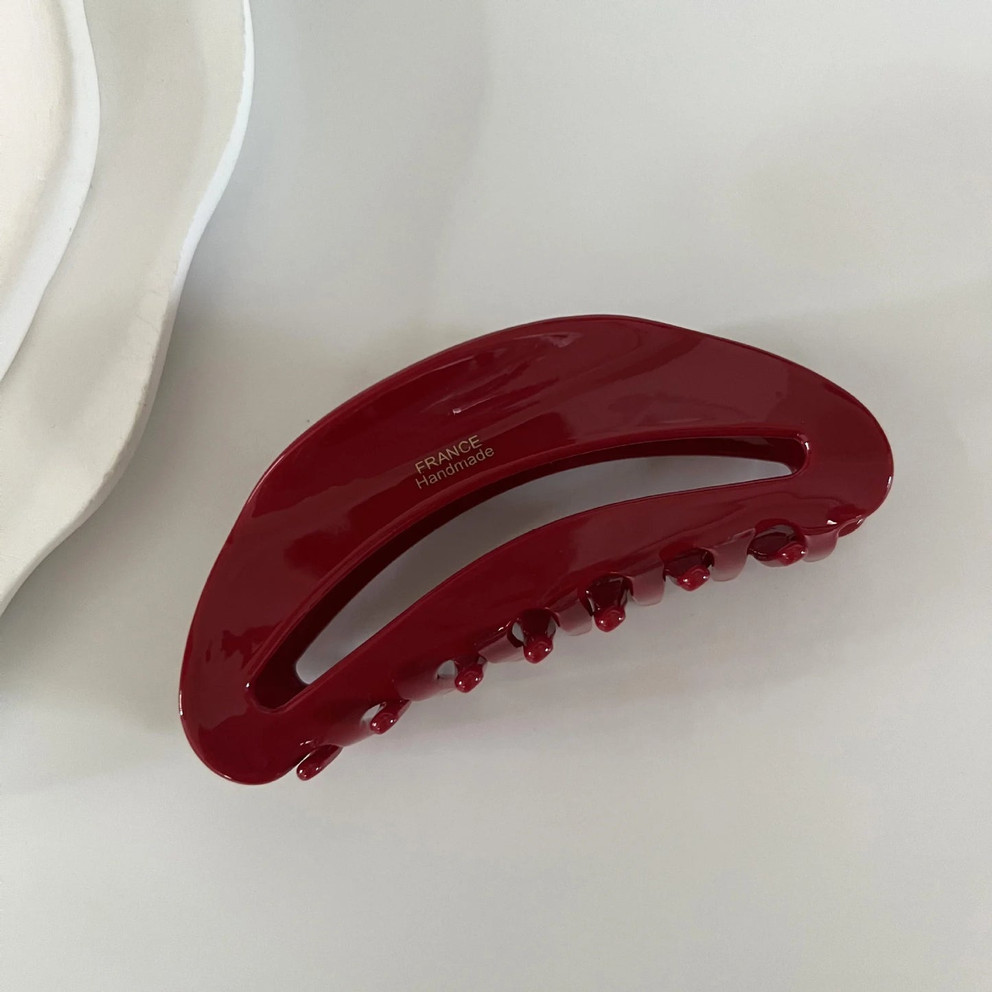 Red Series Large Clip Women Hair High-end Sensation Back Computer Spoon Card Shark Clip Hair Accessories Grip Headdress Handmade   hairclips