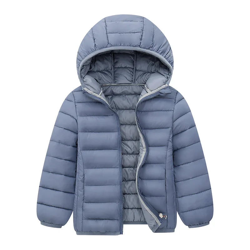 Kids Boy Lightweight Down Jacket Autumn Winter Coats Children Girl Warm Hooded Outerwear Teen Students Cotton Clothes 6-14 Years boys jackets and coats