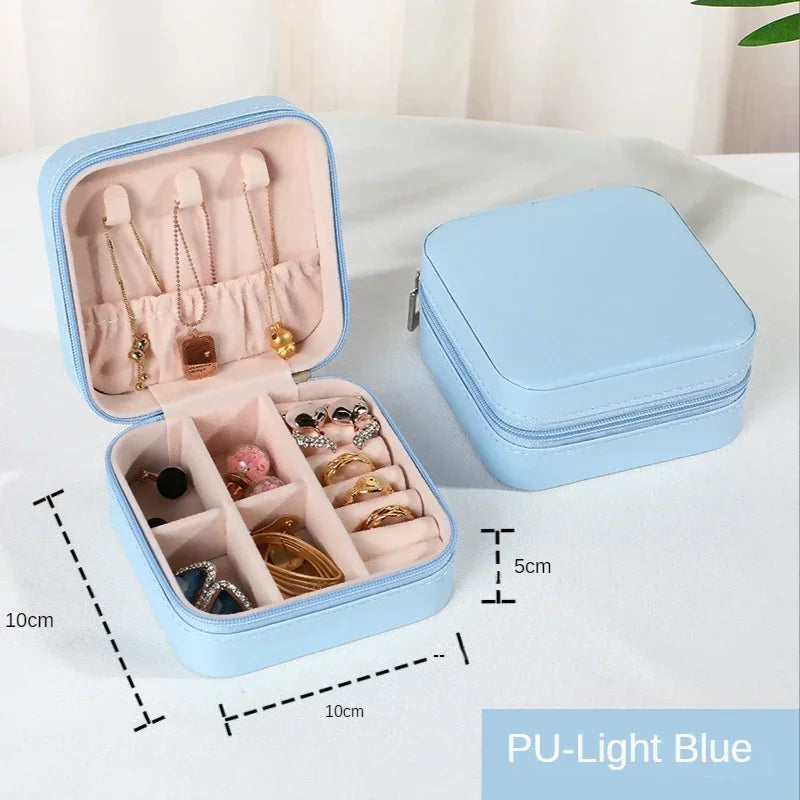 Jewelry Organizer Display Travel Jewelry Case Boxes Portable Jewelry Box Leather Storage Joyeros Organizador De Joyas jewellery box