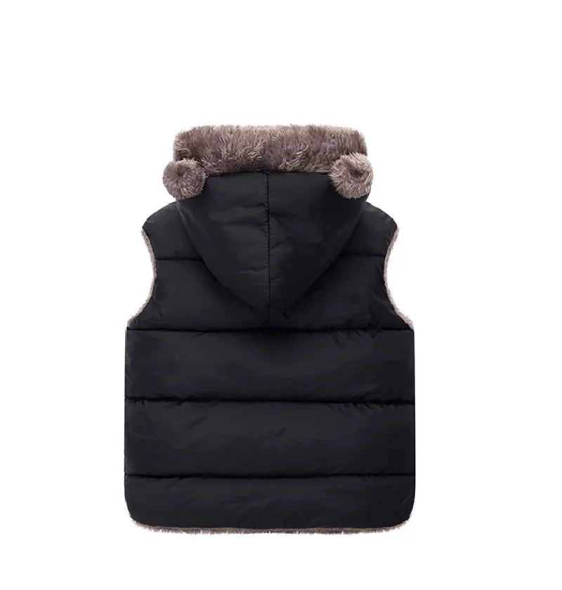 New Hooded Down Vest Coats Autumn Spring Baby Thick Warm Waistcoat Kids Outerwear Children Clothing Boys Girls Jackets Vest 2-6Y  girls jackets and coats