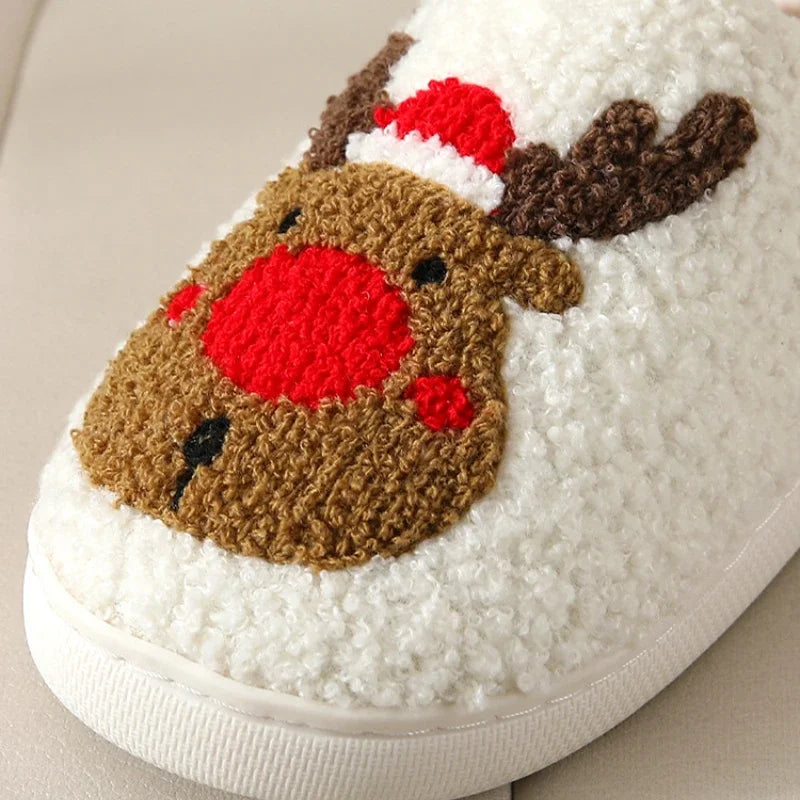 Slippers for Women Men Winter Cute Cartoon Home Non Slip Couple Floor Slides Indoor Plush slipper