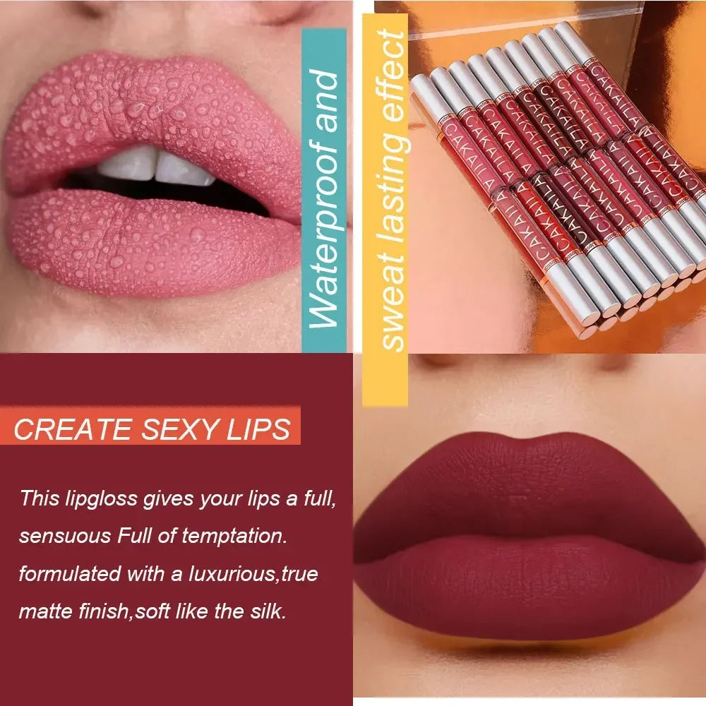 10/6 PCS Lipstick Set Matte Nude Liquid Lip Stain Makeup for women Non stick Cup Lip Gloss Waterproof Long lasting Cosmetics  lips