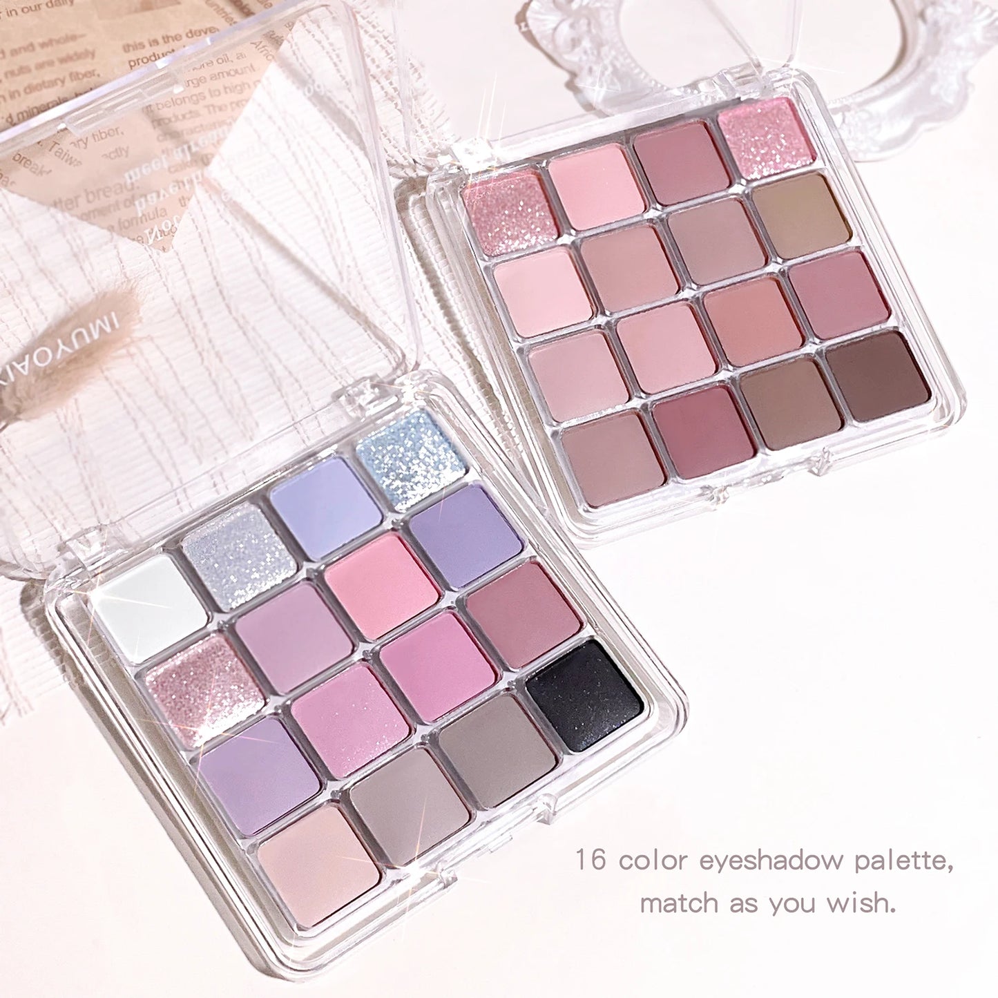 Sixteen-color sunset magic eye shadow plate pearl matte earth color Korean makeup eye shadow eyes