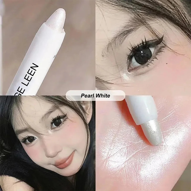 Flash Pearl Eyeshadow Pencil Waterproof Fine Flash Eye Highlighter Lasting Silkworm Eyeliner White Silver Brightening Pen Makeup eyes