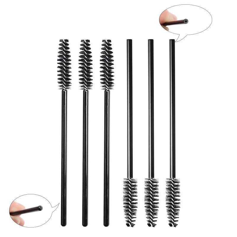 50Pcs Makeup brushes Disposable Crystal Eyebrow brush Diamond Handle Mascara Wand Applicator Eye Lashes Eyelash Extension Tools makeup accessories