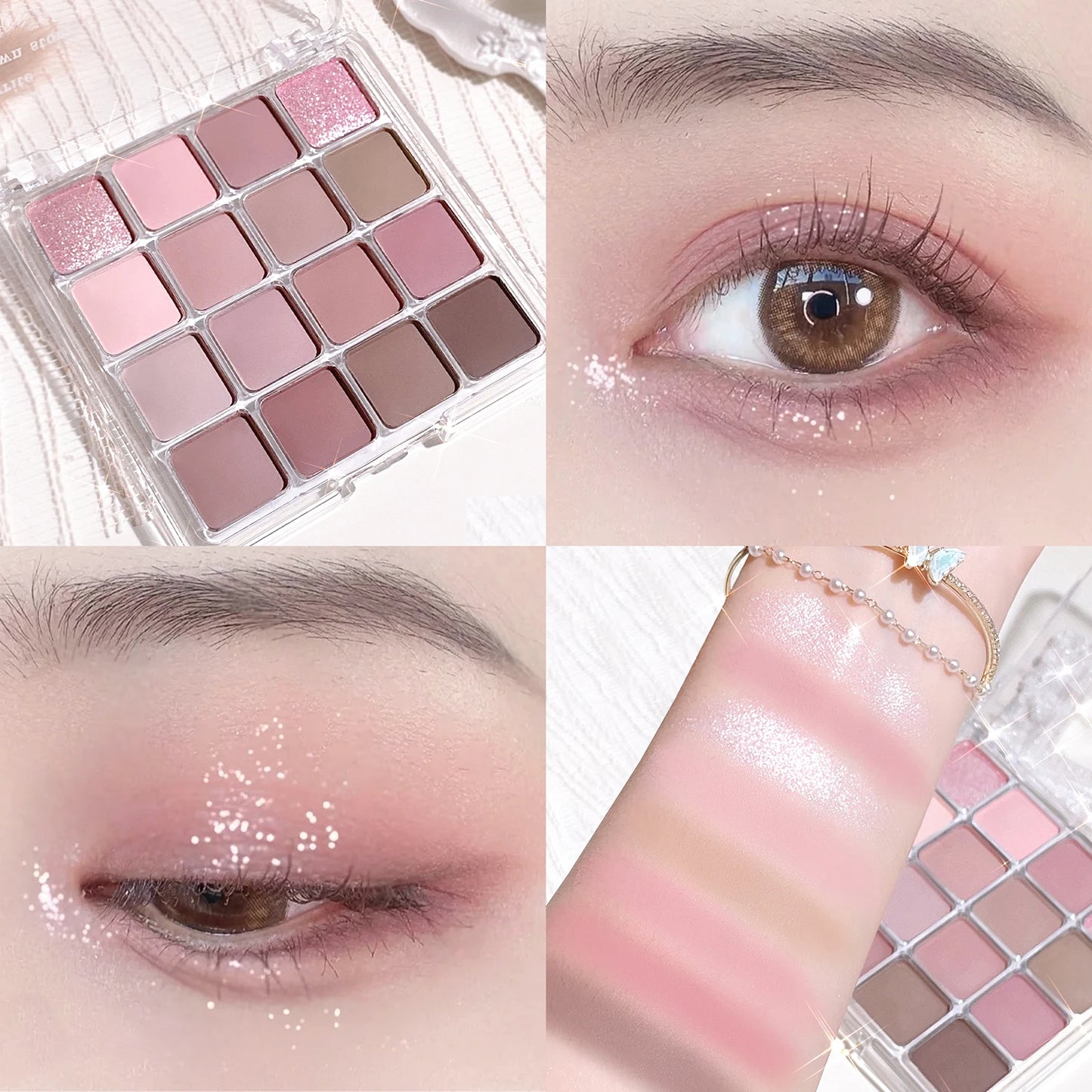 Sixteen-color sunset magic eye shadow plate pearl matte earth color Korean makeup eye shadow eyes