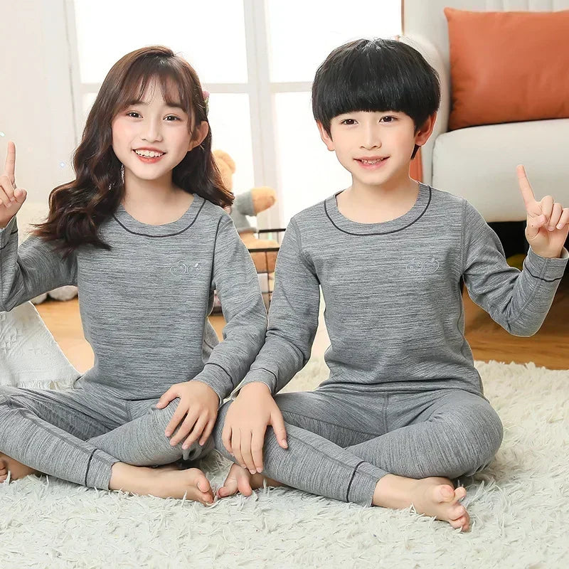 Winter Warm Pyjamas Sets for Boys Kids Thermal Pajamas Toddler Sleepwear Autumn Clothes for Children from 2 to 13 Years Old sports wear boys