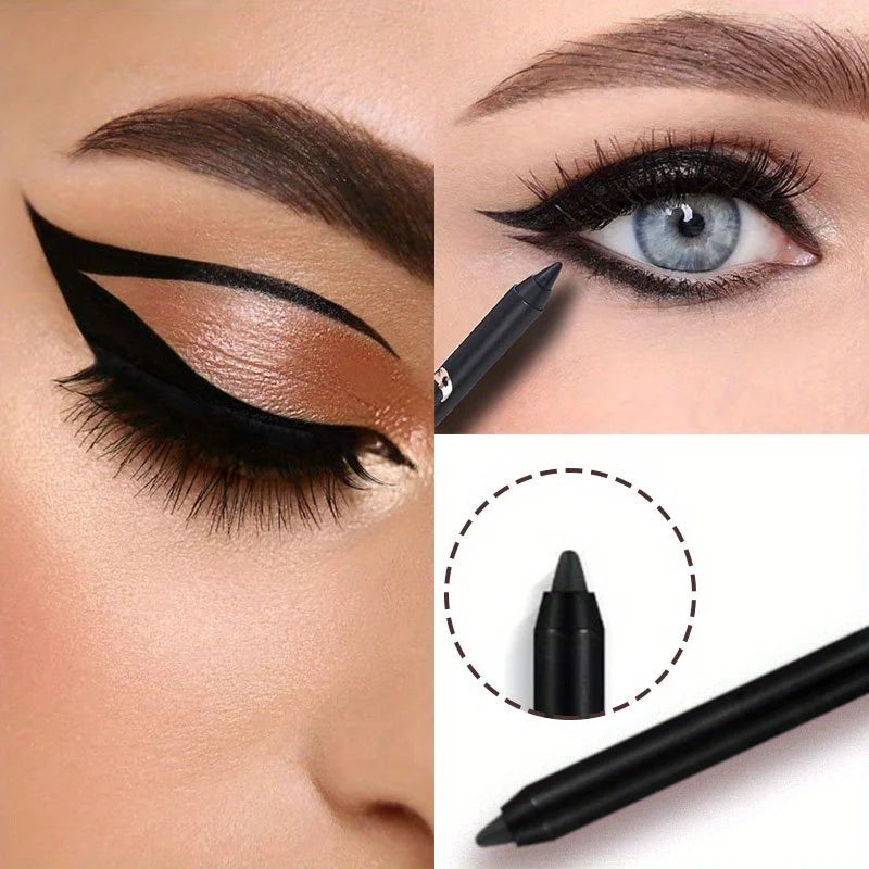 Black Brown Waterproof Eyeliner Pencil Long Lasting Easy To Wear Eye Liner Gel Matte Quick Drying Eyeliner Pen Makeup Cosmetic eyes