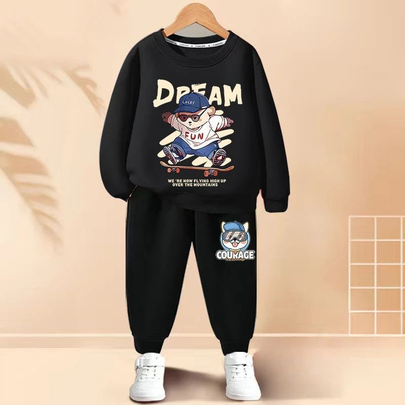 Boys Sweatshirt and Sweatpant Two Piece Suit Children's Clothing Sets Kids Sport Clothes Set Spring Autumn New Boy Tracksuit boys dress