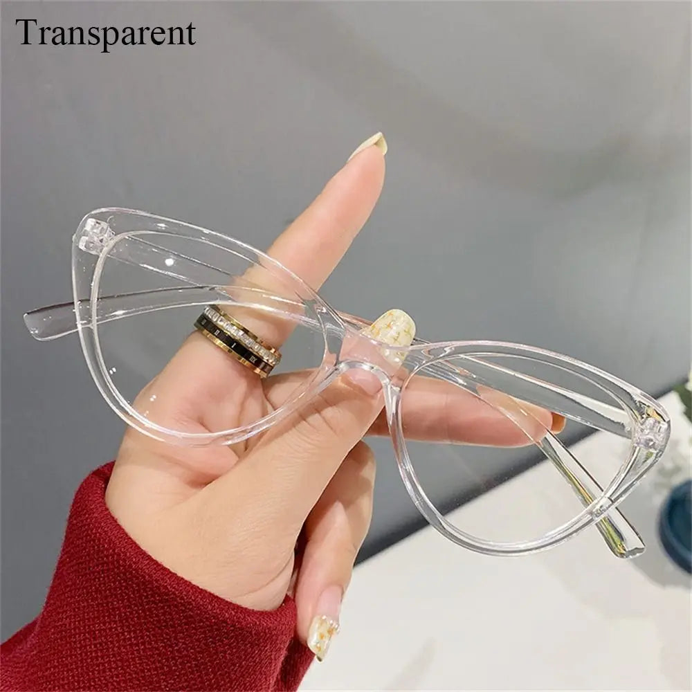 Women Anti Blue Rays Glasses Fashion Cat Eye Computer Goggles Big Frame Eyeglasses Vision Care Blue Light Blocking Eyewear Glasses