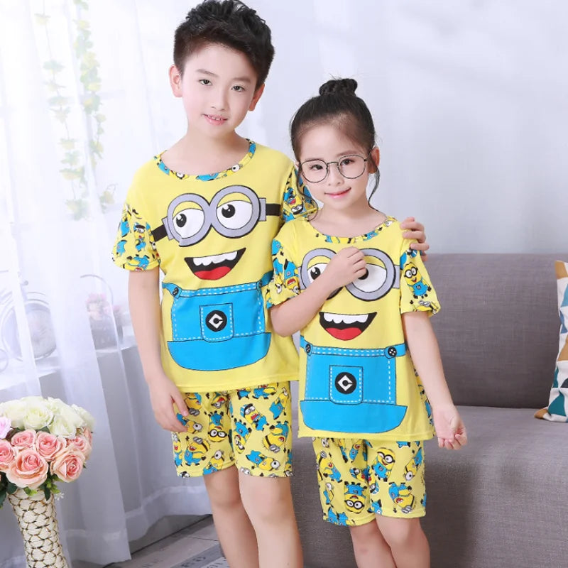 Baby Kids Pajamas Boys Cotton Clothes Pants Set Cartoon Sleepwear Kids Pajamas For Girls Toddler Baby Outfits Child Pyjama night wear girls