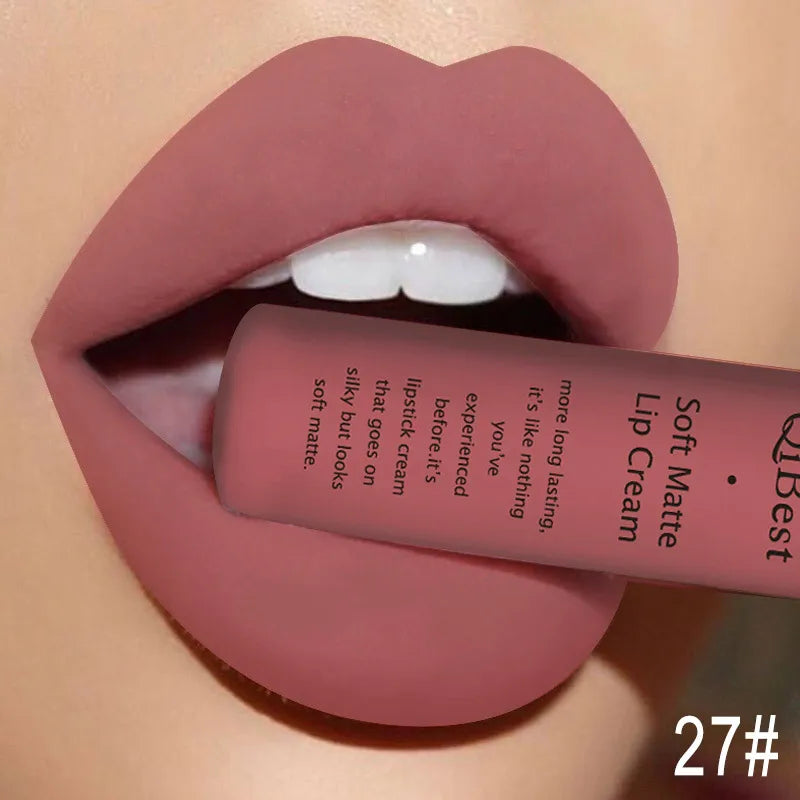 Sexy Velvet Matte Lip Gloss Liquid Lipstick Lipgloss Beauty Red Nude Waterproof Long-lasting Lip Stain Makeup For Women  lips