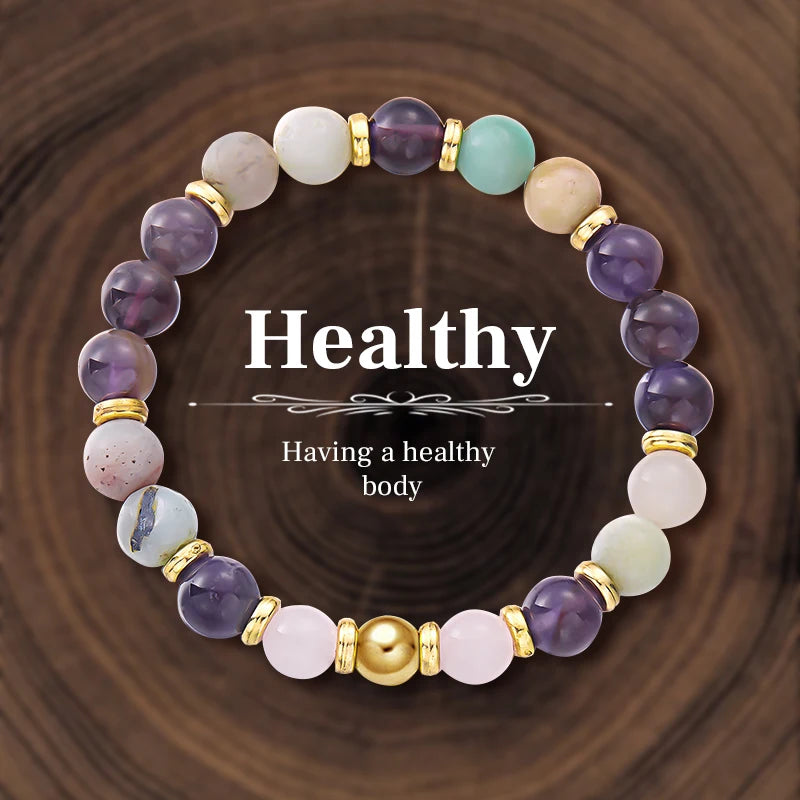 8mm Natural Stone Beaded Bracelet for Women Lucky Attract Love Wealth Good Luck Colorful Bracelet Jewelry Birthday Gift bracelete