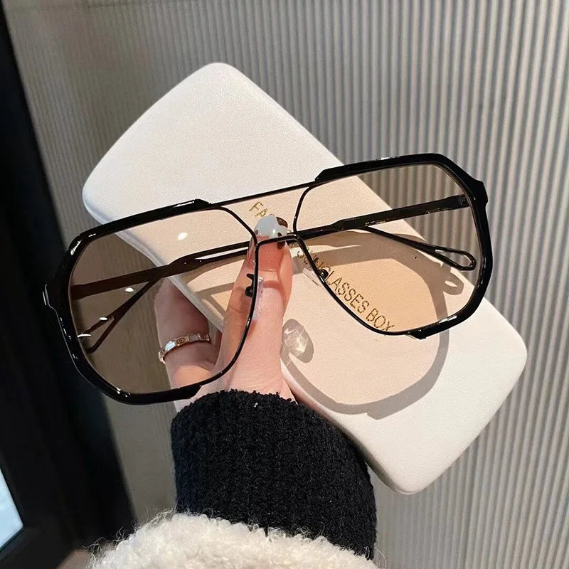 Oversized Sunglasses Women  New Unique One Piece Fashion Sunglasses For Men UV400 Punk Glasses Trending Female Eyewear UV400 Glasses