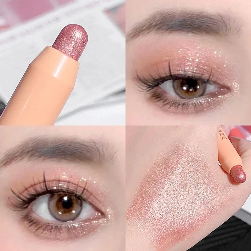 Flash Pearl Eyeshadow Pencil Waterproof Fine Flash Eye Highlighter Lasting Silkworm Eyeliner White Silver Brightening Pen Makeup eyes