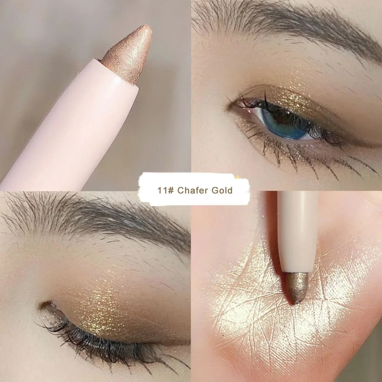 Eye Shadow Lying Silkworm Highlighter Pen Korean Eyes Makeup Matte White Pearl High-gloss Brightening Glitter Eyeshadow Stick eyes