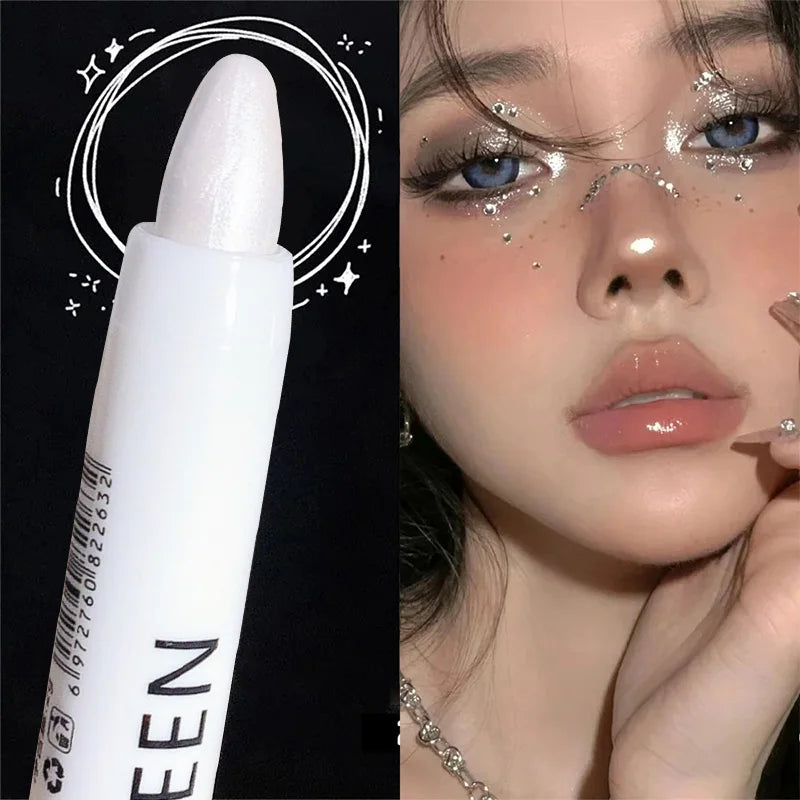 Flash Pearl Eyeshadow Pencil Waterproof Fine Flash Eye Highlighter Lasting Silkworm Eyeliner White Silver Brightening Pen Makeup eyes