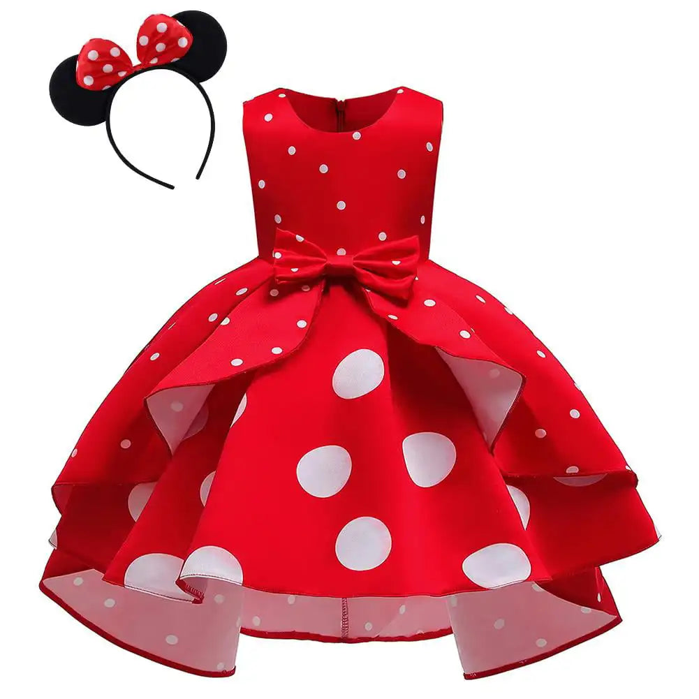 Girl Dresses Baby Girl Clothes Tutu Princess  Dress+Minnie Mouse Ear Headband Cosplay Halloween Birthday Party Fancy Costume girls dresses