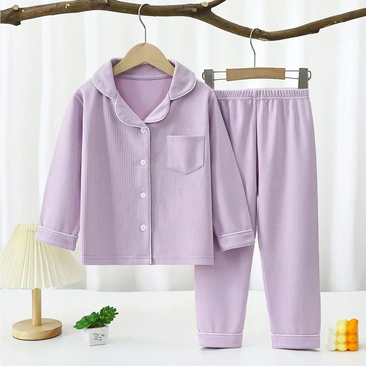 Baby Girls Clothes Pajamas Sets Boy Pyjamas Kids Homewear Cotton Sping Autumn Nightwear Children's Indoor Clothing Pijamas Suit night wear girls