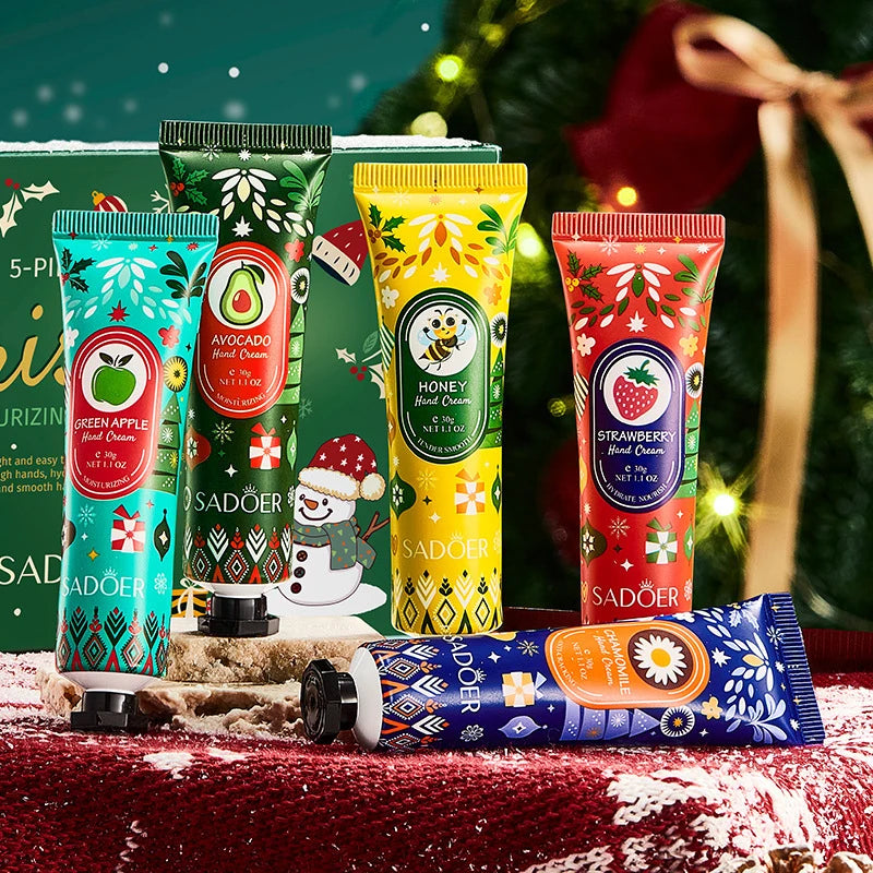 Christmas Fragrance Hand Cream Set,Anti Dry Cracking Women Men Hand Moisturizer,Foot Care Lotion,Holiday Gifts,Korean Skincare hand and feet