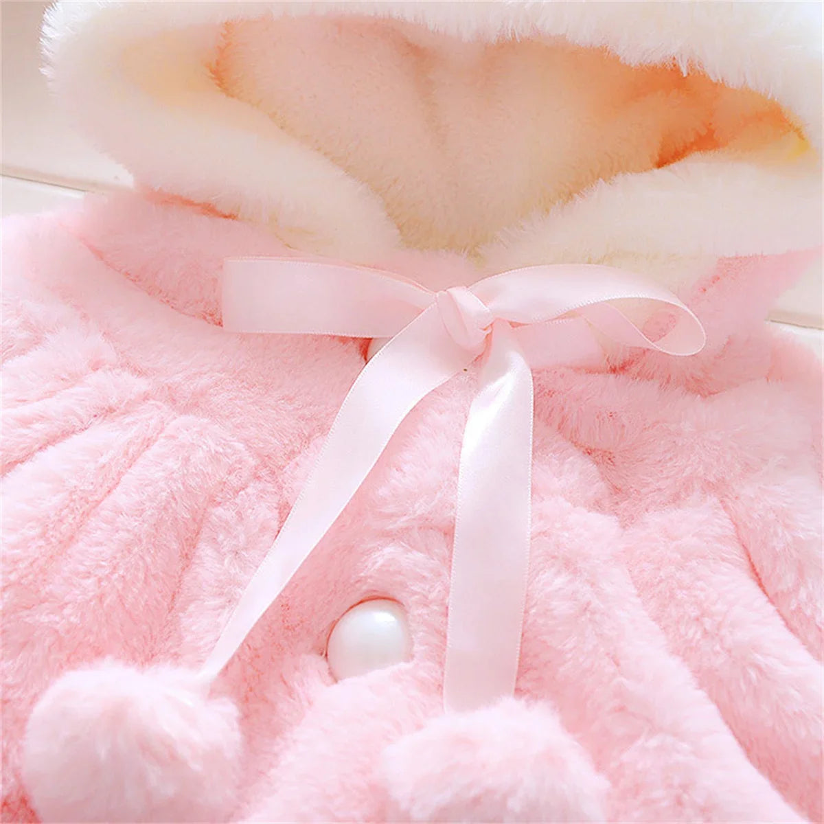 Children's clothing children's new cape girls autumn and winter wool sweater shawl baby ear fleece jacket cape infants girls