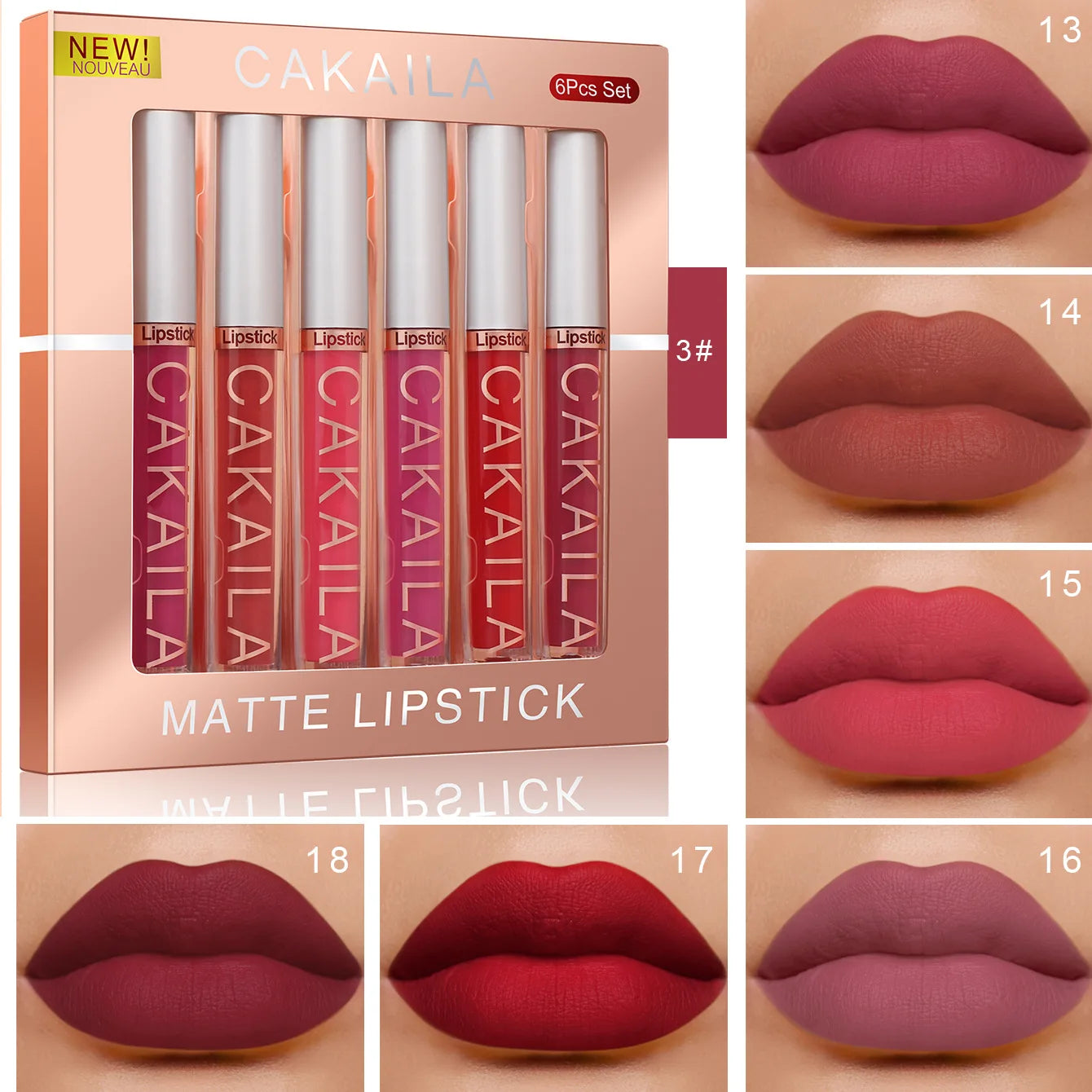 10/6 PCS Lipstick Set Matte Nude Liquid Lip Stain Makeup for women Non stick Cup Lip Gloss Waterproof Long lasting Cosmetics  lips