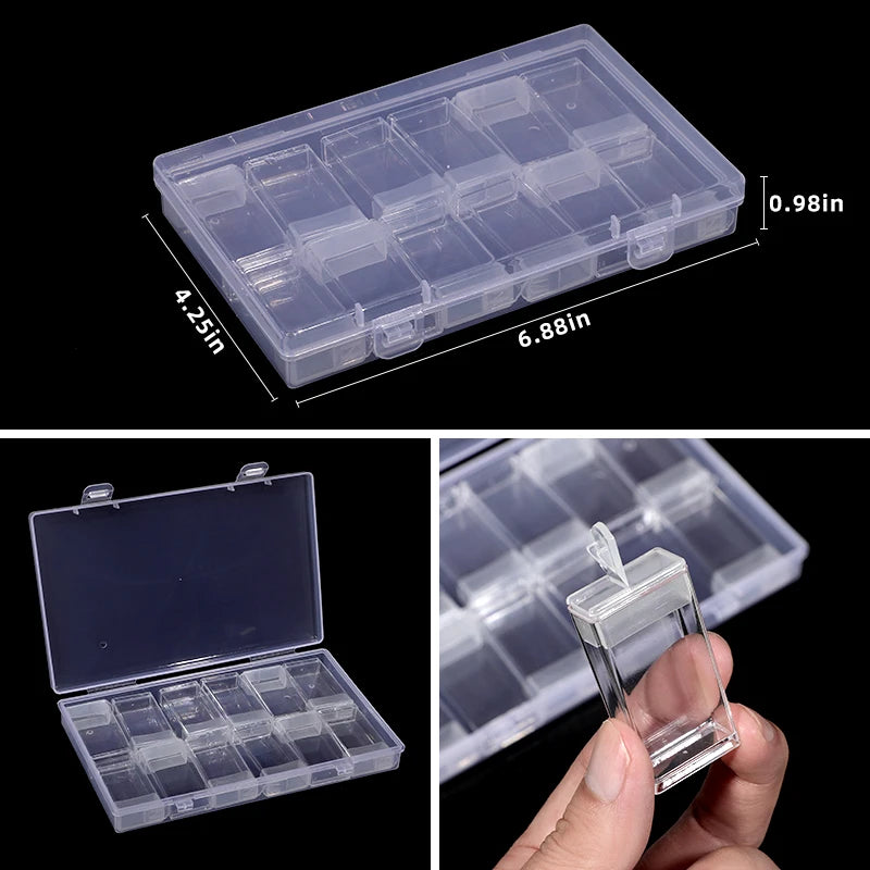 Plastic Organizer Storage Box  Container Jewelry Box with Adjustable Dividers for Beads Art DIY Crafts Jewelry Fishing Tackles jewellery box