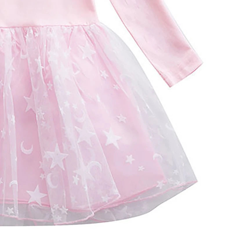 Children's Clothing Long Sleeve Clothes Autumn Baby Girls Kids Party Dresses Vestidos Toddler Frozen Princess Elsa Mesh Dress girls dresses