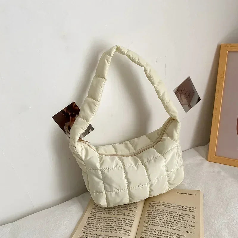 New Fashion Women Lady Shoulder Underarm Bag Solid Color Soft Plush Handbag Fluffy Totes Purse Autumn Winter Shopping Bags