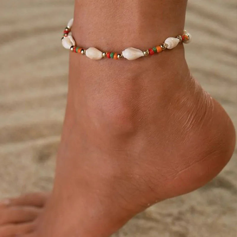 Starfish & Conch Decor Anklet