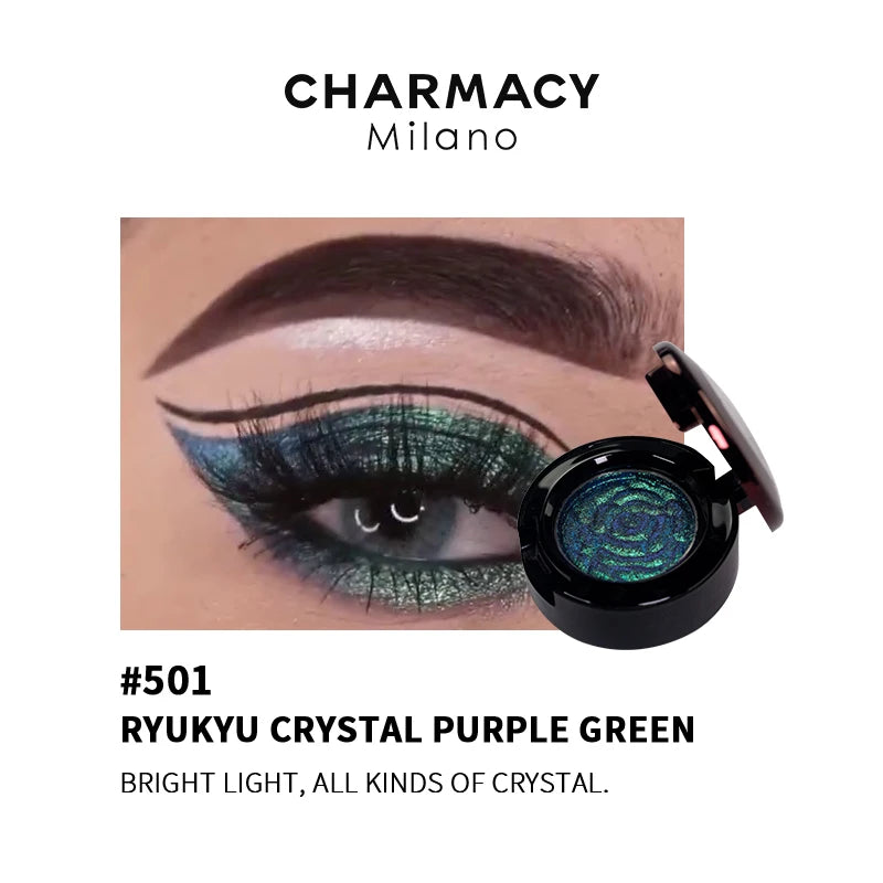 6 Colors Glitter Optical Chameleon Powder Eyeshadow Long Lasting Easy to Wear Eye Shadow for Women Makeup Cosmetic eyes