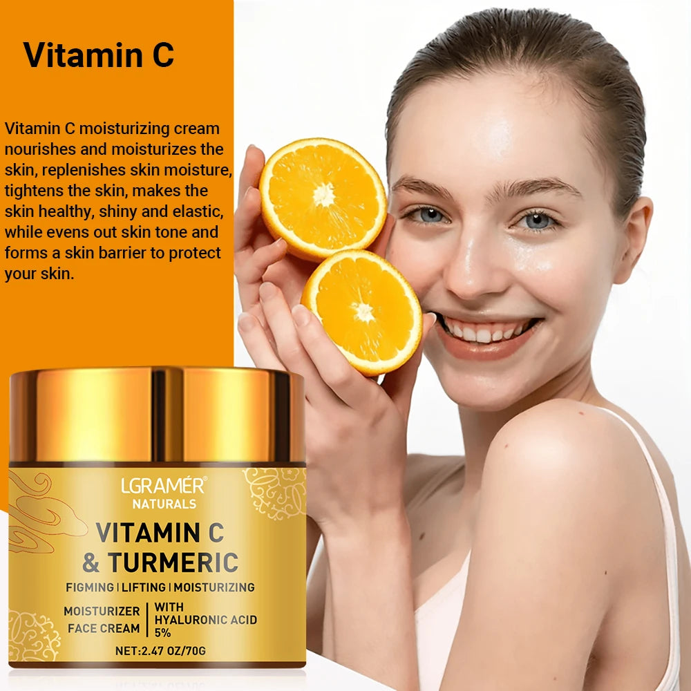 Turmeric Vitamin C Face cream Retinol Moisturizing Firming Hyaluronic Lightening Repairing Smooth Skincare Whitening Creams face care