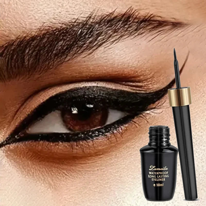 Long-lasting hard-tipped gel eye ultra-fine waterproof black liquid eyeliner pen eyes