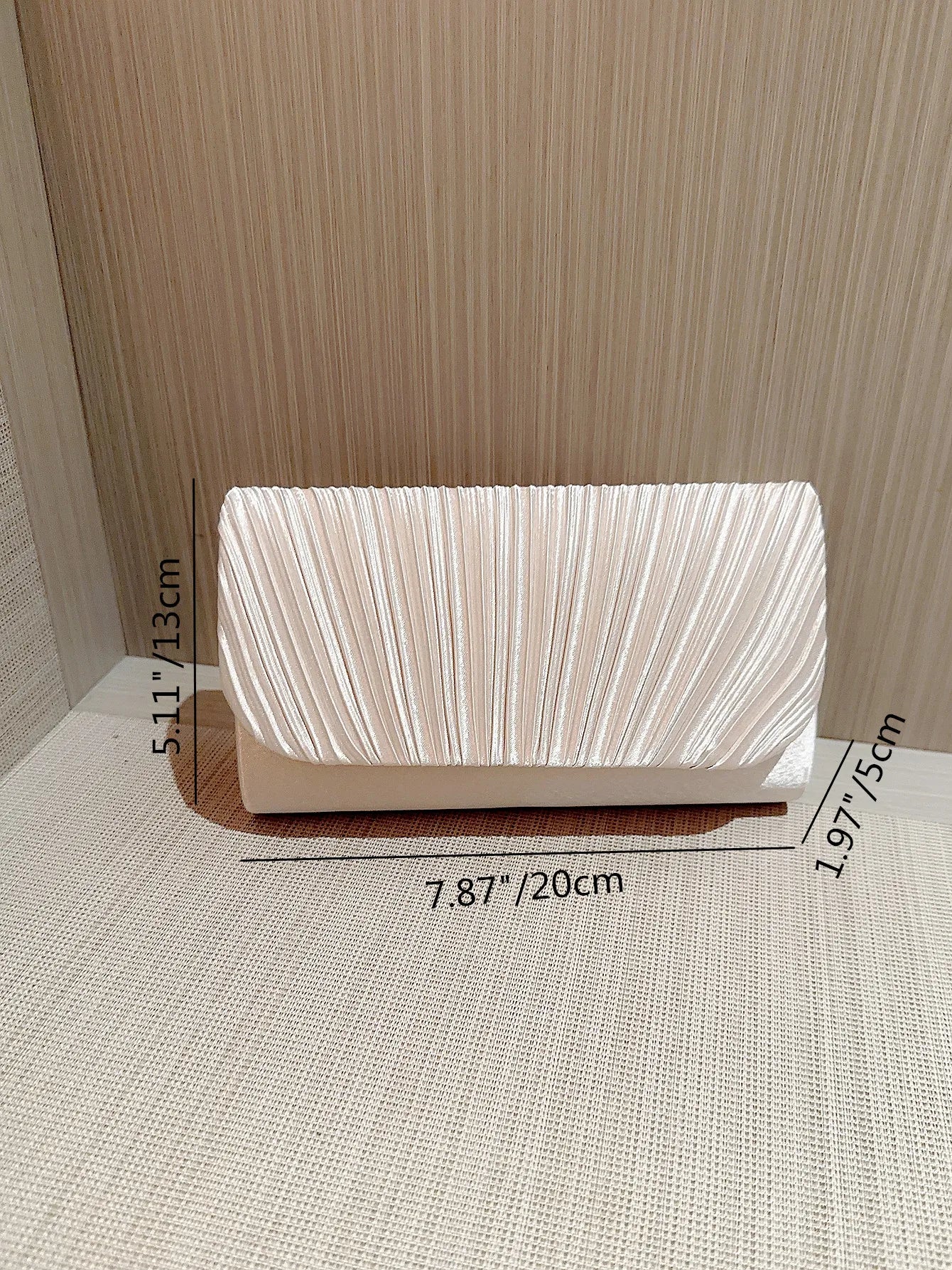 Women's Elegant Satin Evening Bag Pleated Clutch Wedding Purse Formal Tote Party Prom Clutch with Rhinestones for Wedding, Bride