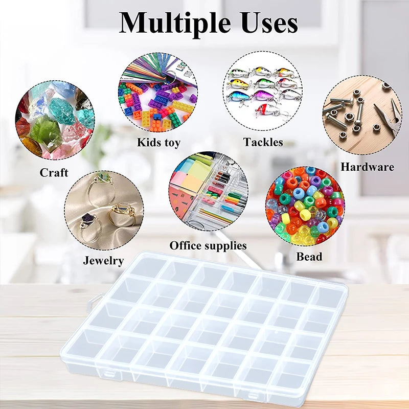 Plastic Organizer Storage Box  Container Jewelry Box with Adjustable Dividers for Beads Art DIY Crafts Jewelry Fishing Tackles jewellery box