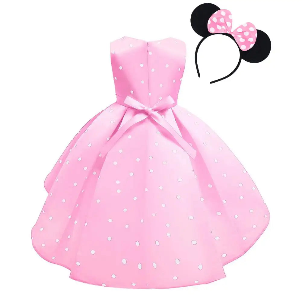 Girl Dresses Baby Girl Clothes Tutu Princess  Dress+Minnie Mouse Ear Headband Cosplay Halloween Birthday Party Fancy Costume girls dresses