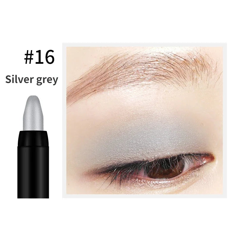 Bling Eye Shadow Pen 16 Colors Eyeshadow Stick Eyeshadow Palettes Women Bling Silkworm Pen Pearlescent Eye-shadow Glitter Pencil eyes