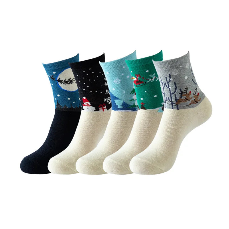 5 Pairs Women Socks Cartoon Cat Cute Funny Personality Soft Comfortable Chrismas Gift High Quality Cotton Socks For Women Socks