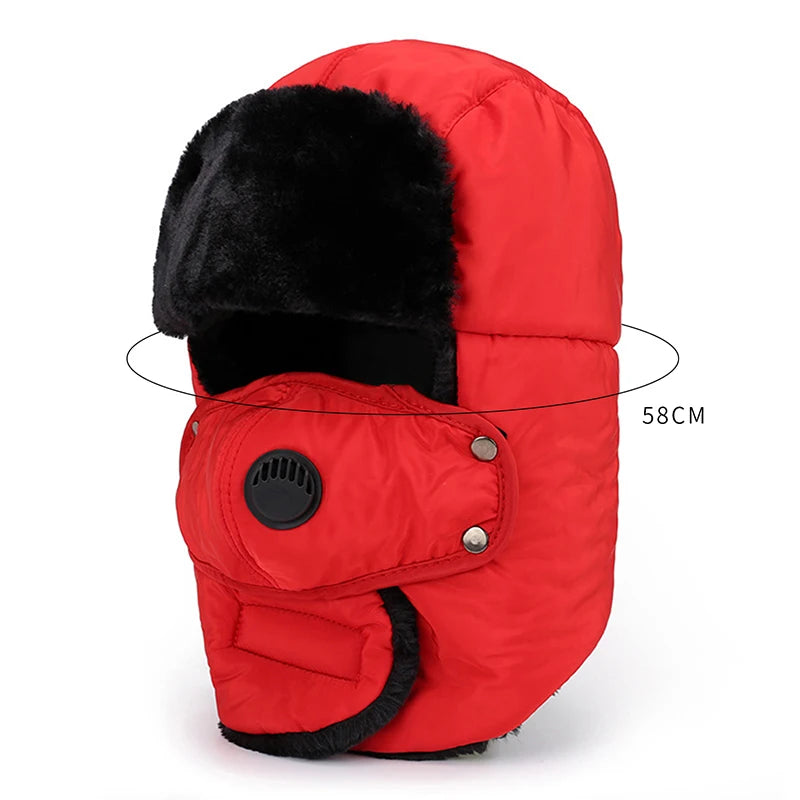 Warm Cap Winter New Fashion Men Women Hats Waterproof Thermal Fleece Bomber Hat Hooded Neck Warmer Hiking Scarves Snow Ski caps