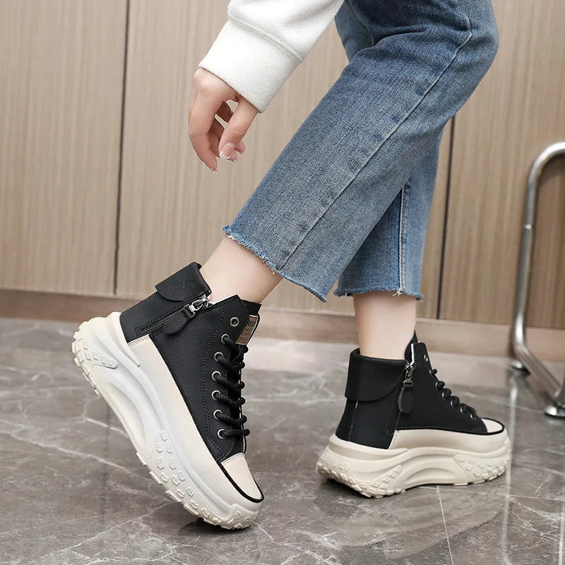 New Women Sneakers Luxury Fashion High Top Women Boots Platform Casual Shoes Outdoor Running Shoes for Women casual shoes