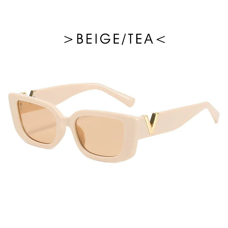 Rectangular Sunglasses New WOMEN'S Brand Designer Retro Small Frame Sunglasses Oculos De Sol Glasses