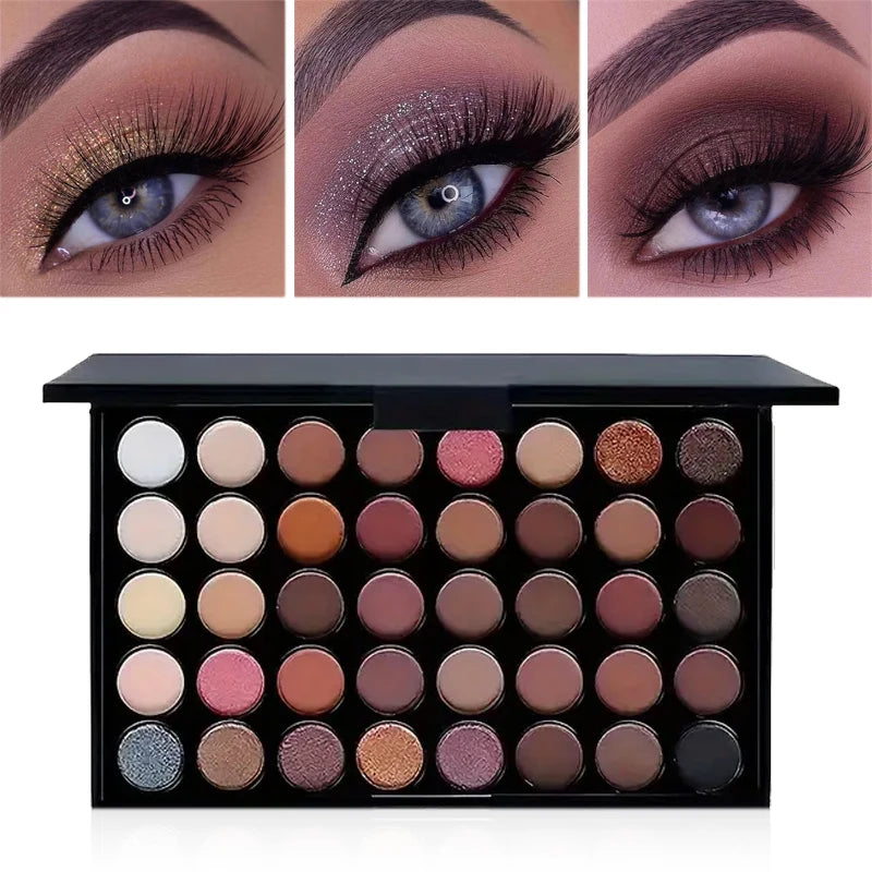 40 Colors Glitter Eyeshadow Palette Matte Waterproof Long Lasting Pressed Powder Cosmetics Kit Fashion Women Eye Makeup palette eyes