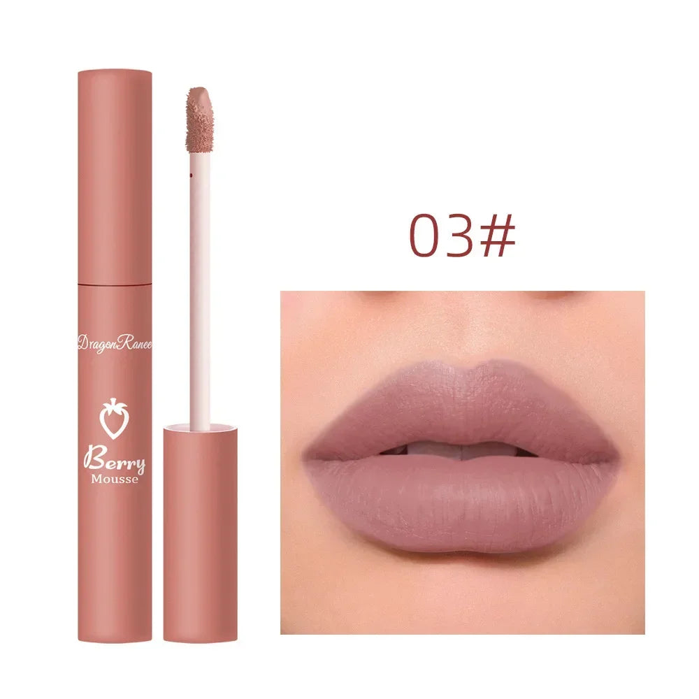 Nude Matte Lip Gloss 12 Colors Long-lasting Velvet Lipstick Waterproof Non-fade Non-stick Cup Lipsticks Women Makeup Cosmetic  lips