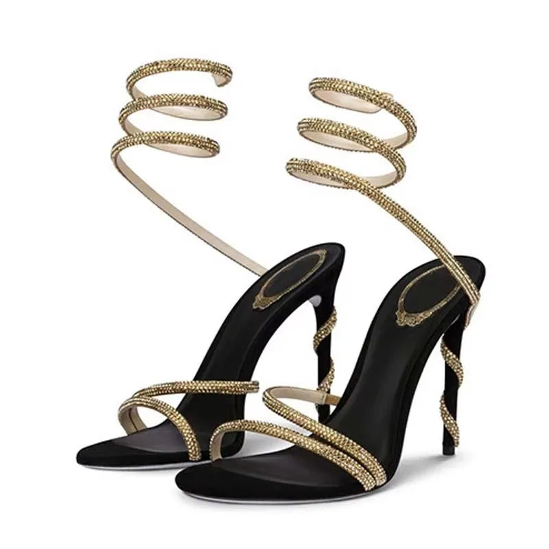 Design Sexy Thin High Heels Party Prom Shoes Fashion Ankle Strap  party sandal