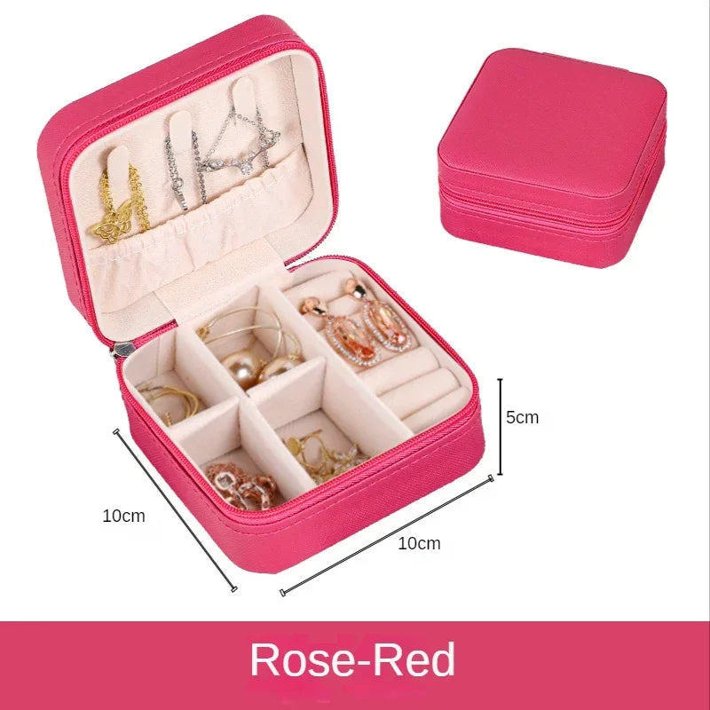 Jewelry Organizer Display Travel Jewelry Case Boxes Portable Jewelry Box Leather Storage Joyeros Organizador De Joyas jewellery box