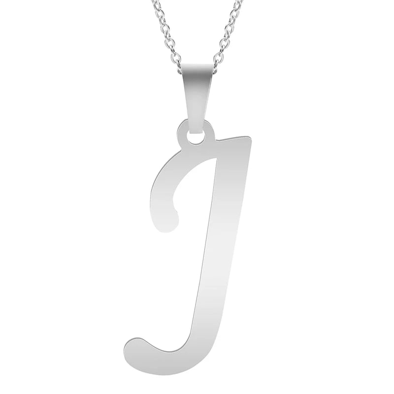 Fashion Letters A-Z Necklace for Women Men Stainless Steel High Quality English Alphabe Necklace A B C D E FGHIJKLMNOPQRSTUVWXYZ necklace